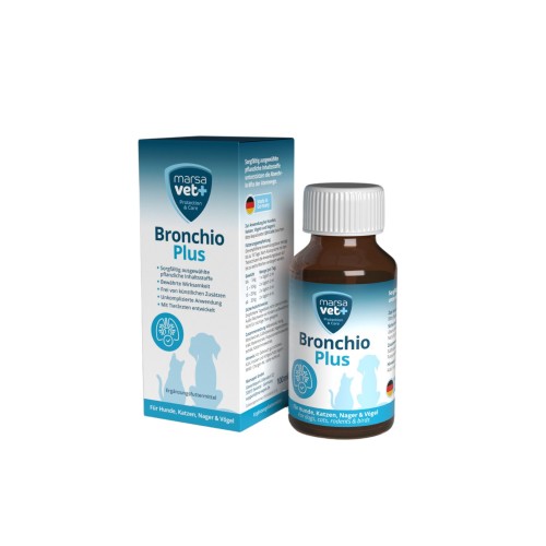 Marsavet Bronchio Plus-droppar 100 ml för hundar och katter